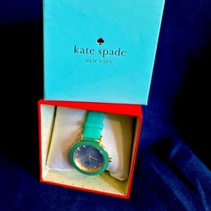 Kate Spade limited edition turquoise watch with leather band